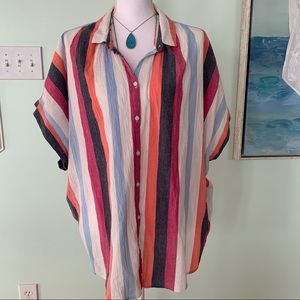 🏷️ Time and Tru Striped Cotton Summer Top XXL 20